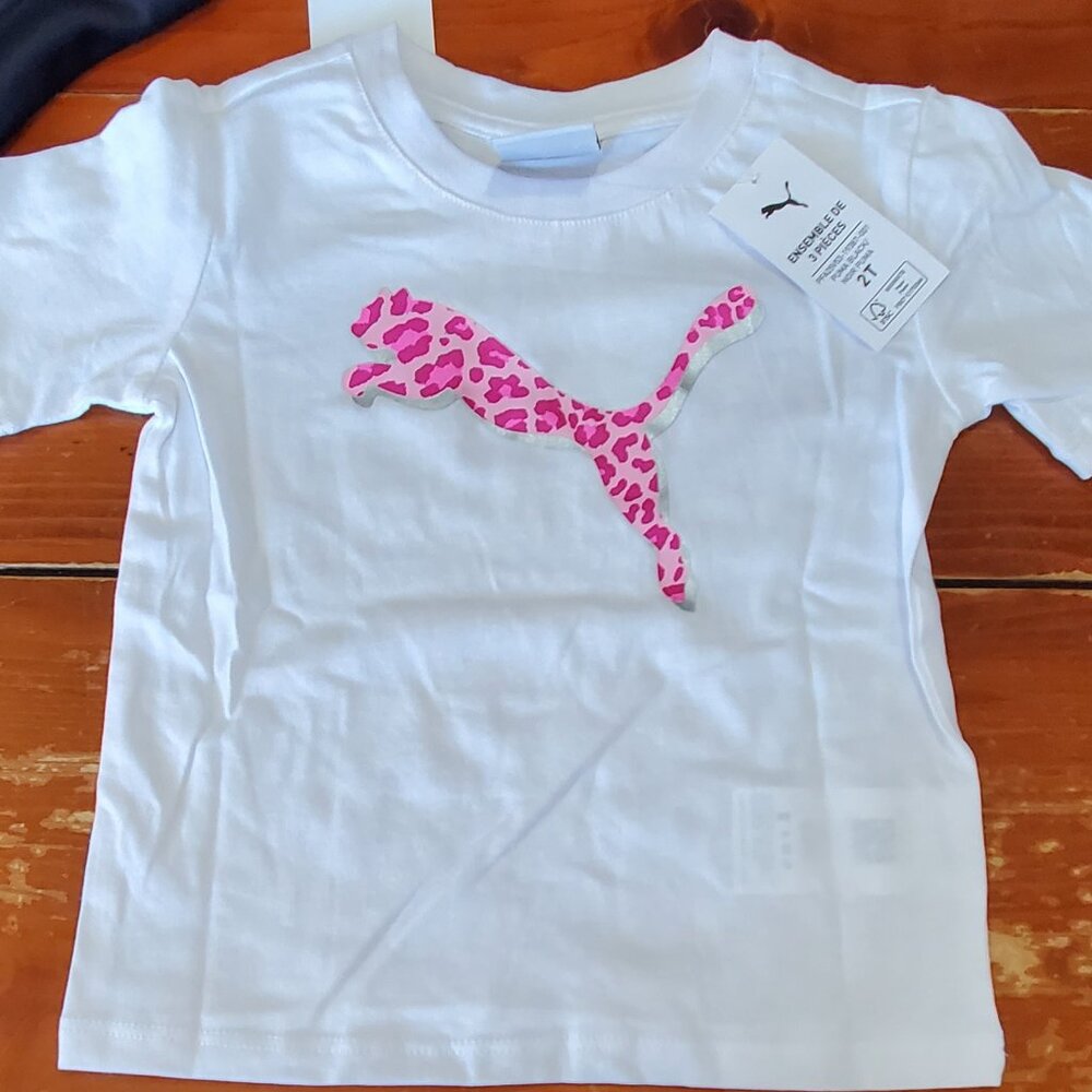 PUMA Kids' 3 Piece Outfit  Girls 2T T-Shirt, Hoodie, Pants  NWT - Picture 4 of 11